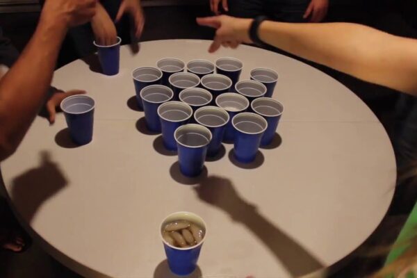 Stack cup drinking game