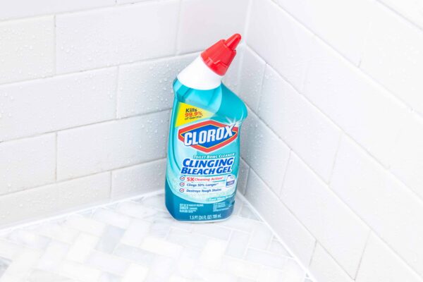 cleaning grout with toilet bowl cleaner