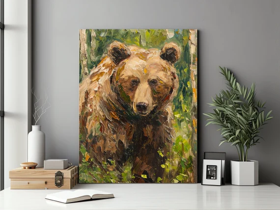 Bear Wall Art : Amazon.Com - B0992qqvn7